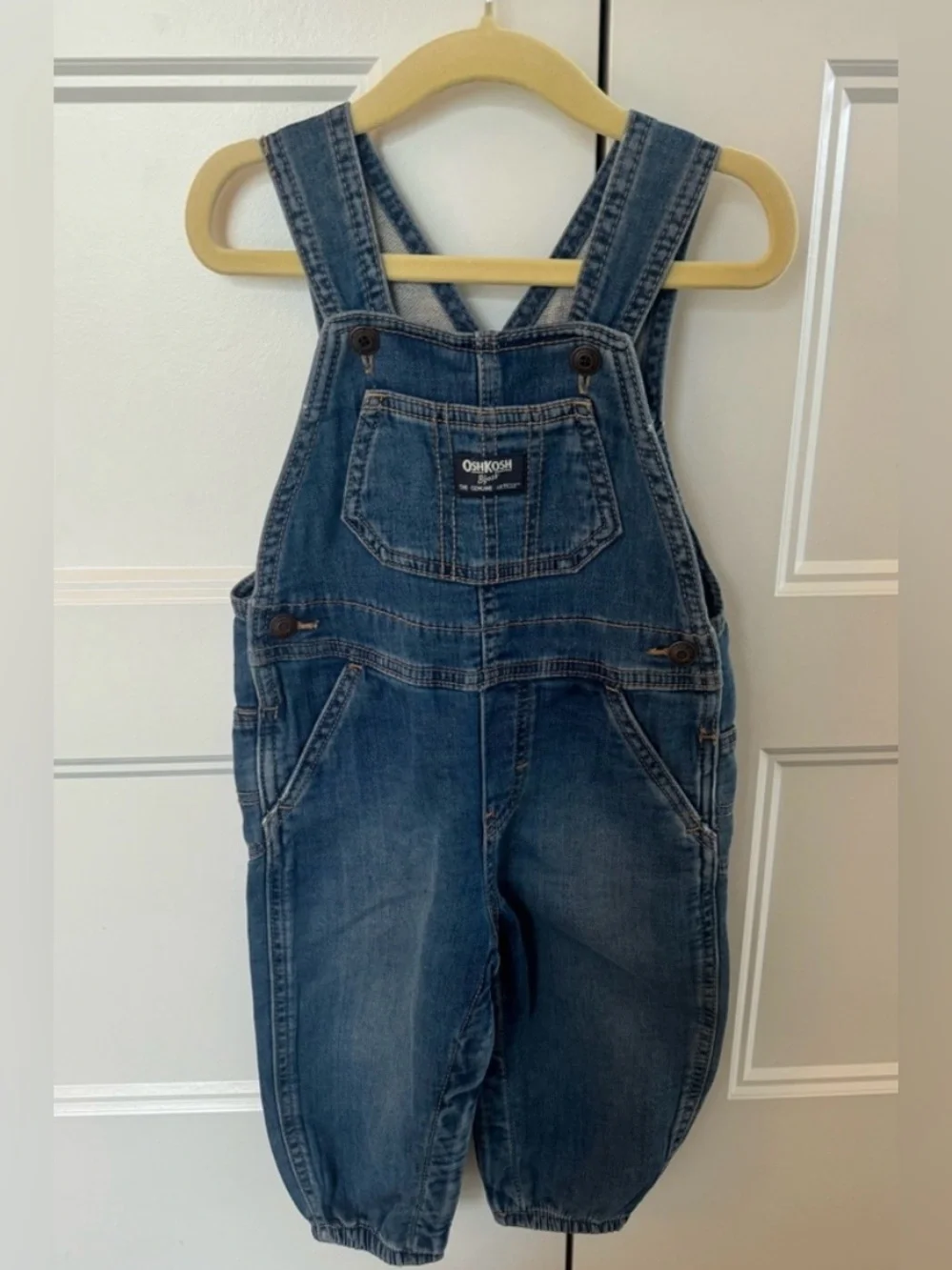 NWOT Bundle of OshKosh B'gosh Denim Kid’s Overalls- 9m and 18m